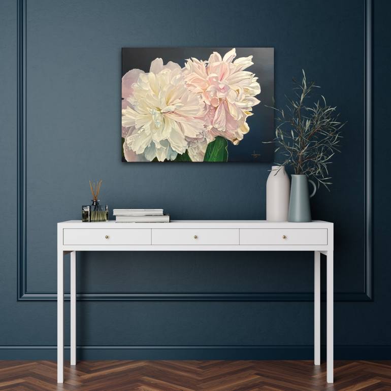 Original Realism Floral Painting by Erika Lozano