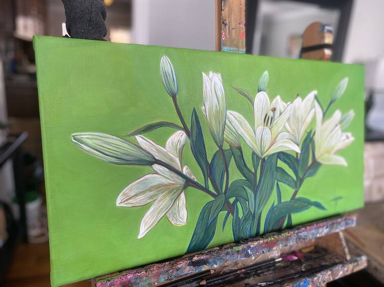 Original Contemporary Floral Painting by Erika Lozano