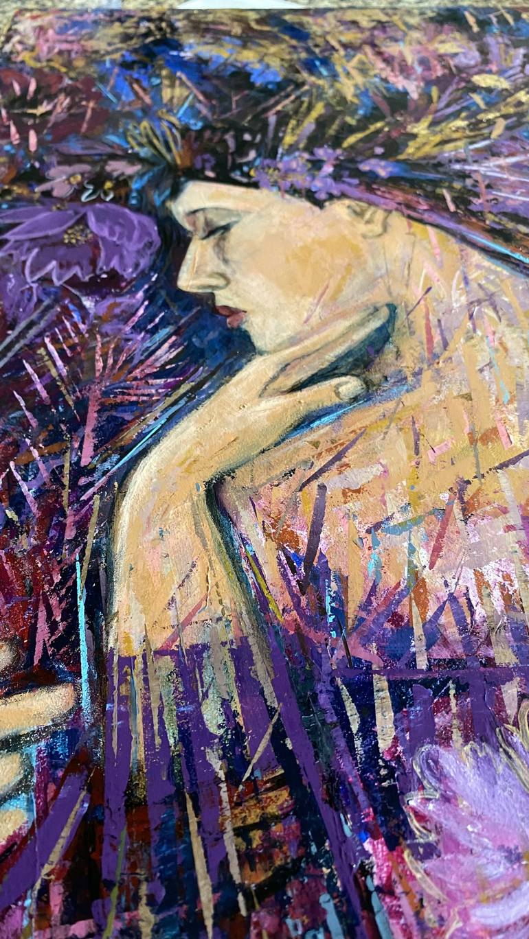 Original Abstract Women Painting by Erika Lozano