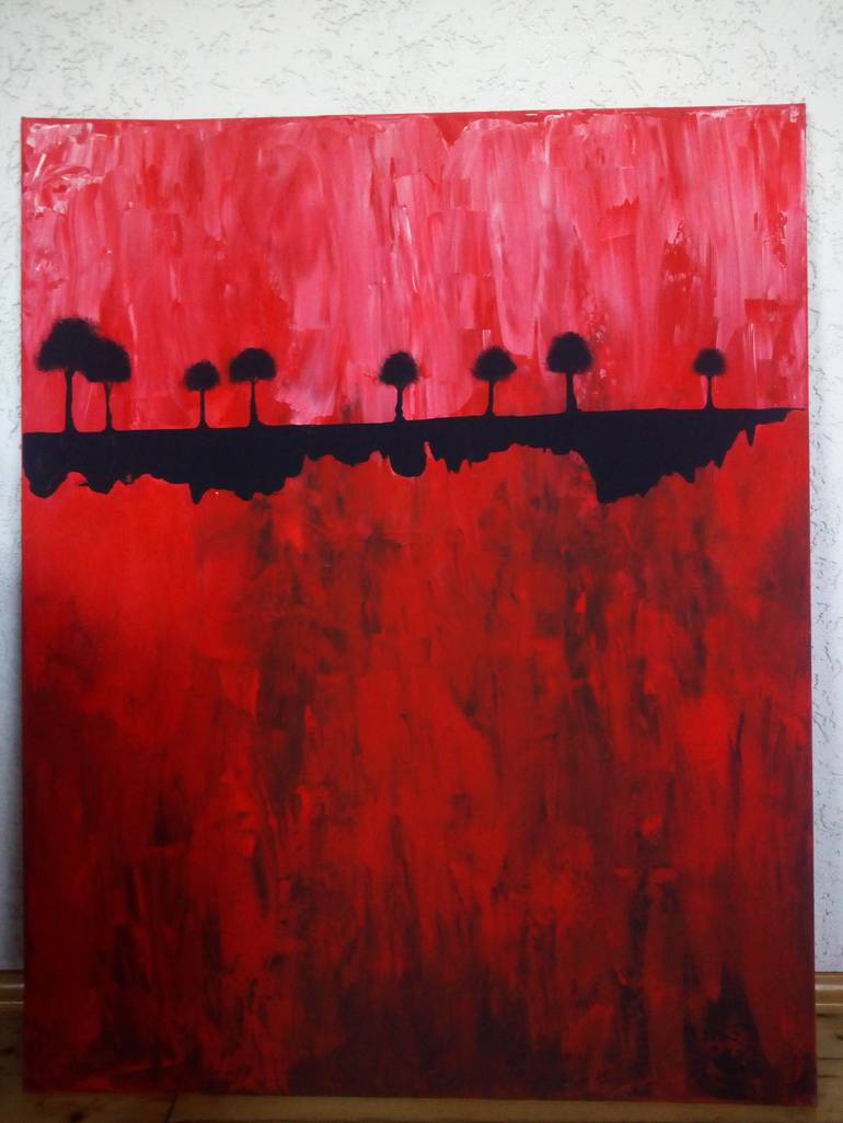 Original Abstract Tree Painting by Milica Commercon