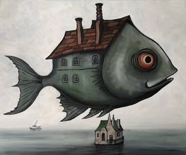 Original Figurative Fish Paintings by Marina Egorova