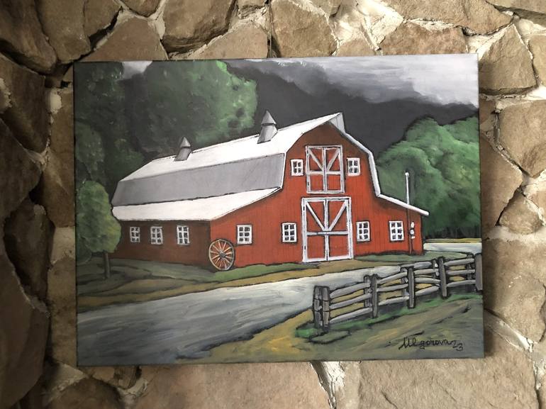 Original Rural life Painting by Marina Egorova