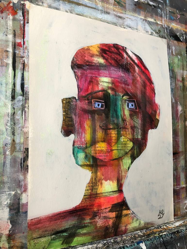 Original Abstract Expressionism People Painting by Marina Egorova