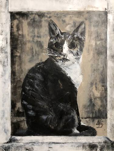 Print of Expressionism Cats Paintings by Marina Egorova