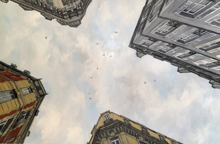 Original Modern Cities Painting by Marina Egorova