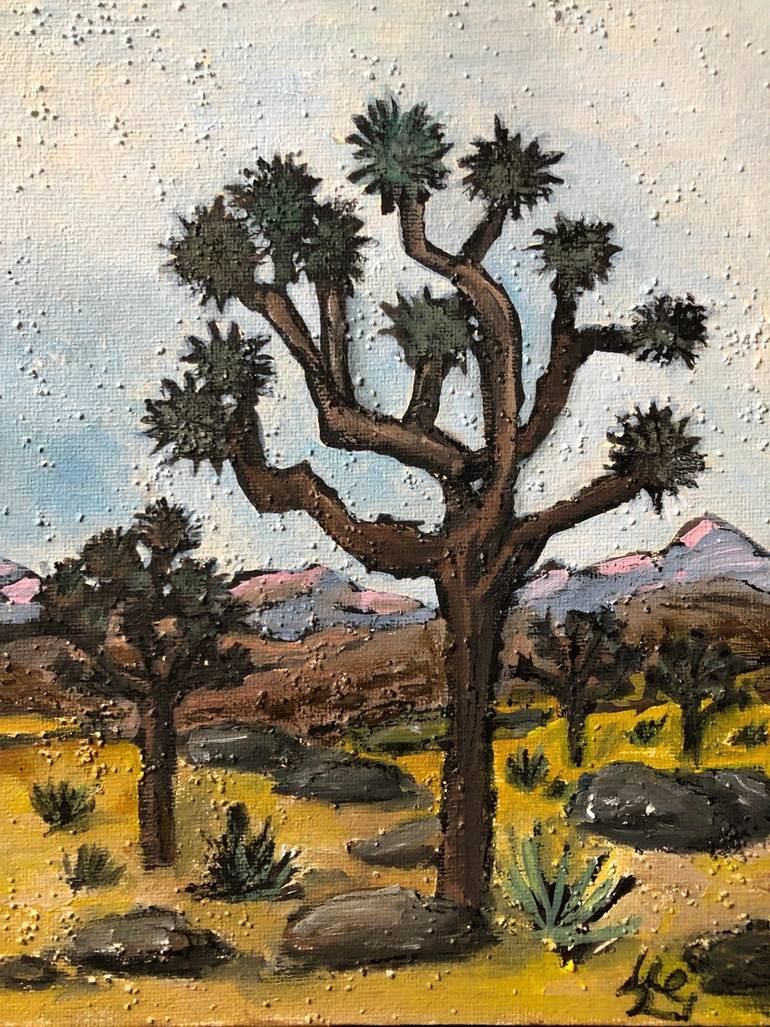 Joshua Trees in Mojave Desert Painting by Marina Egorova Saatchi Art