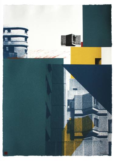 Original Illustration Architecture Printmaking by angus vasili