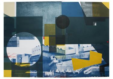 Original Abstract Architecture Printmaking by angus vasili