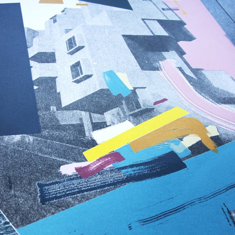 Original Abstract Architecture Printmaking by angus vasili