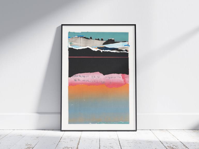 Original Abstract Landscape Collage by angus vasili