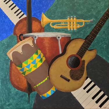 Original Music Paintings by Mitch Nye