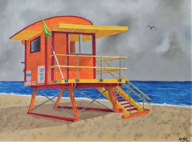 Original Conceptual Beach Paintings by Mitch Nye