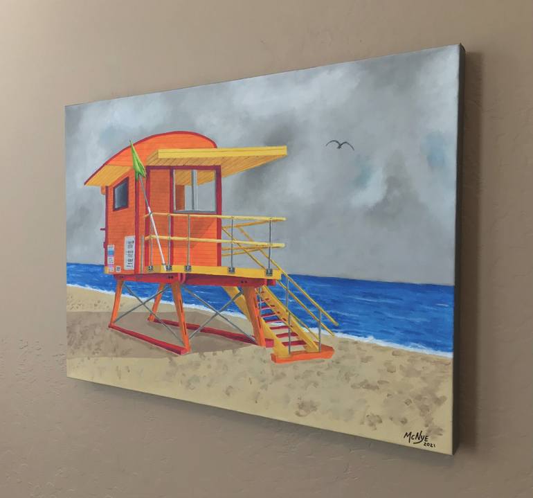 Original Conceptual Beach Painting by Mitch Nye