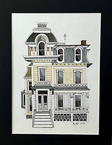 Original Illustration Architecture Drawings by Mitch Nye