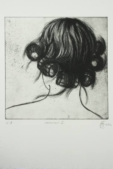 Original Figurative People Printmaking by Dagmar vom Grafen-Connolly