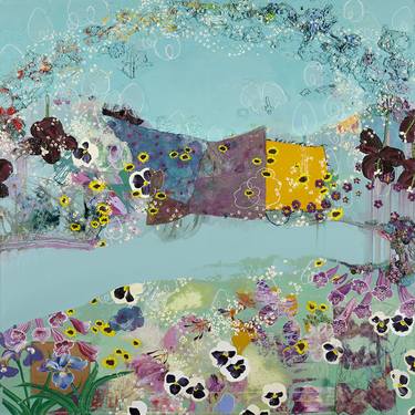 Original Abstract Garden Paintings by Kristina Baker