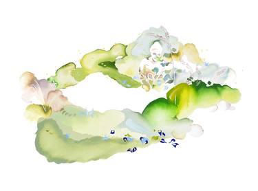 Original Abstract Garden Paintings by Kristina Baker
