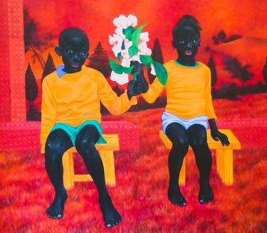 Original Contemporary Children Paintings by Aziseh Emmanuel
