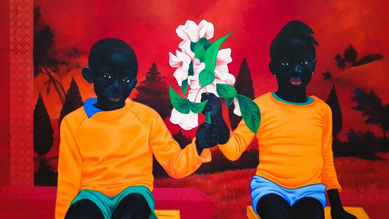 Original Contemporary Children Painting by Aziseh Emmanuel