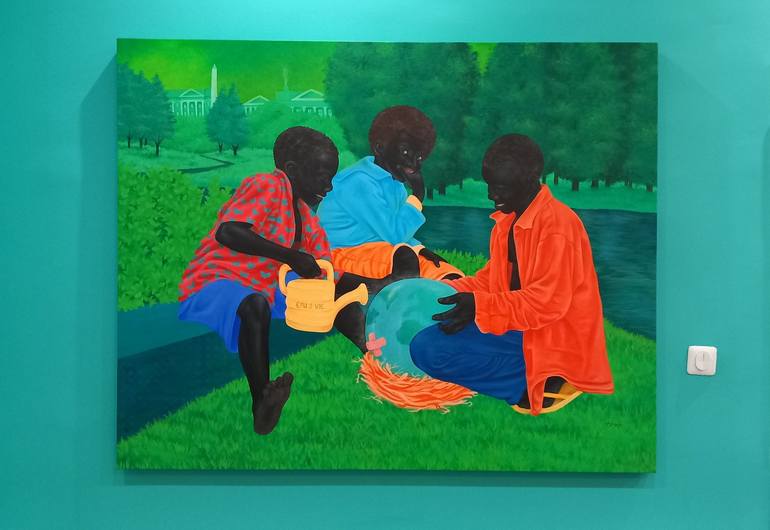 Original Children Painting by Aziseh Emmanuel