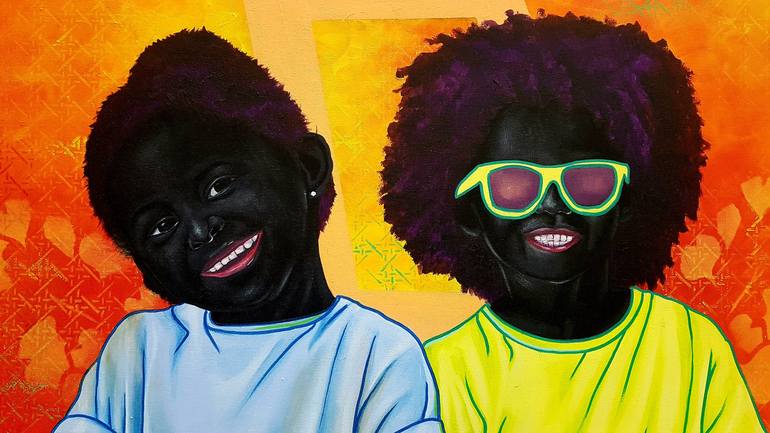 Original Children Painting by Aziseh Emmanuel