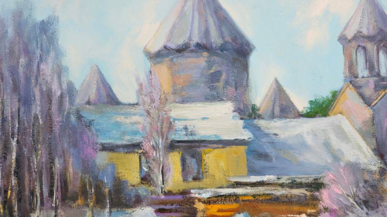 Original Impressionism Architecture Painting by Ara Hakobyan