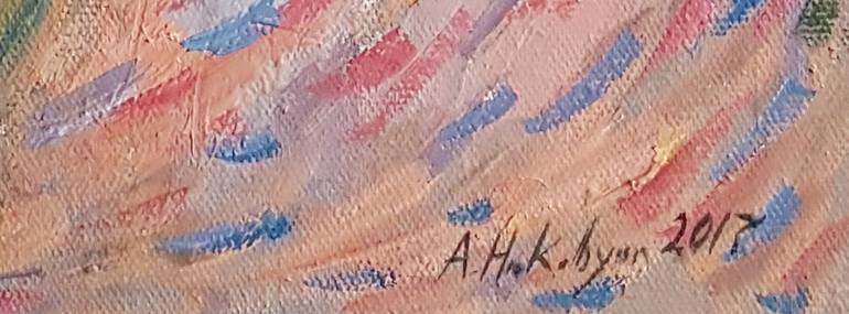 Original Impressionism Floral Painting by Ara-Hrachya Hakobyan