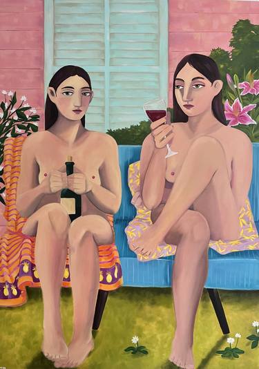 Original Contemporary Women Paintings by vanessa van meerhaeghe