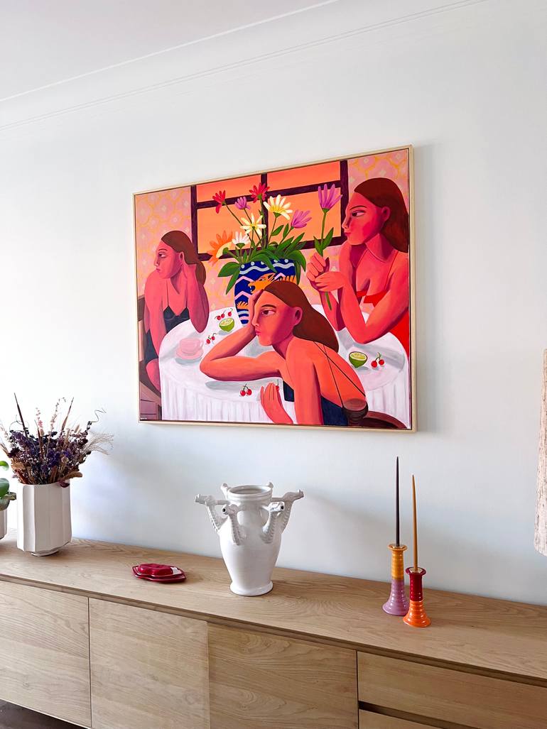 Original Expressionism Women Painting by Vanessa Van Meerhaeghe