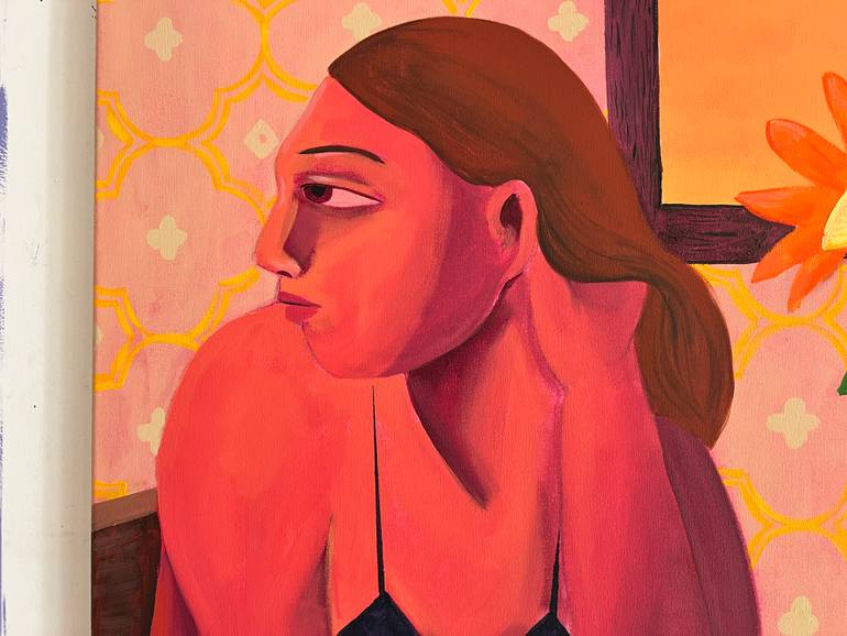 Original Expressionism Women Painting by Vanessa Van Meerhaeghe