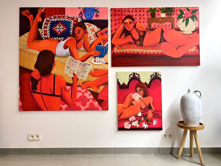 Original Contemporary Women Painting by Vanessa Van Meerhaeghe