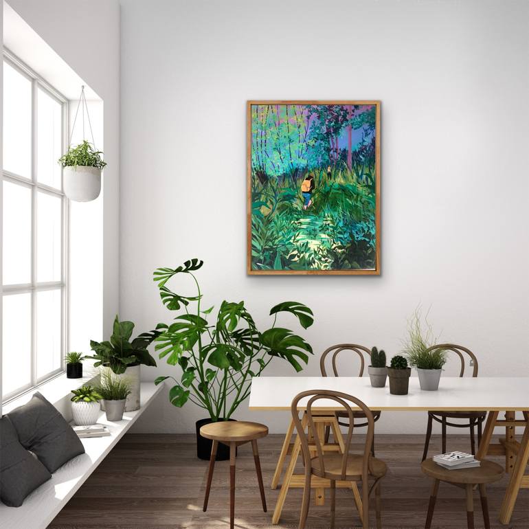 Original Abstract Expressionism Nature Painting by vanessa van meerhaeghe