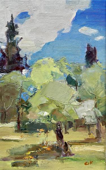 Original Impressionism Landscape Painting by Olga Korneeva