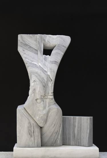Abstract female body on marble thumb