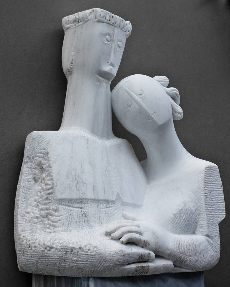 Original Figurative Love Sculpture by Vangelis Ilias