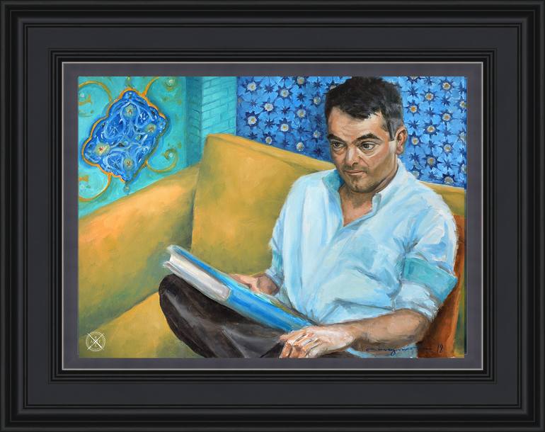 Original Realism People Painting by Stamatis Anagnostou