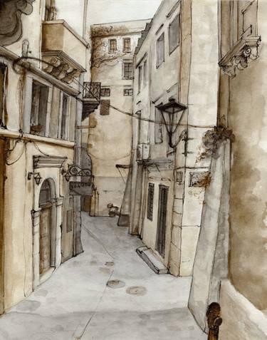 Print of Fine Art Architecture Paintings by Stamatis Anagnostou