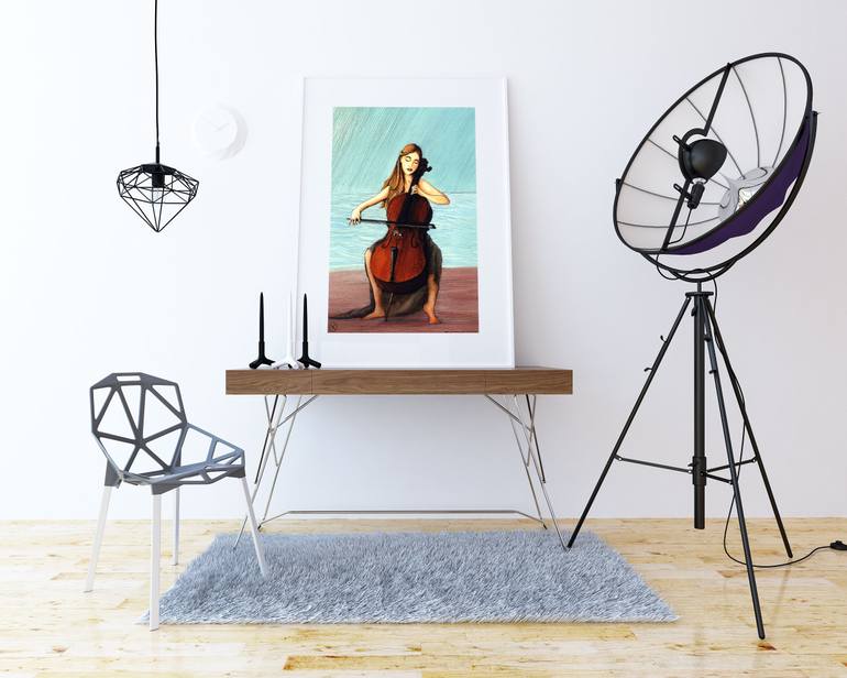 Original Illustration Music Painting by Stamatis Anagnostou