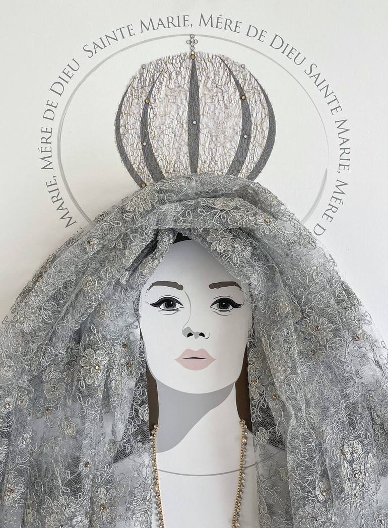 Original Illustration Religious Collage by MARIA CAMILA RODRIGUEZ