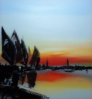 black sails on the grand canal, Venice thumb