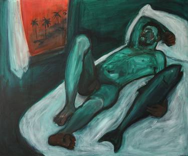 Original Expressionism Men Paintings by Jana Hatalova