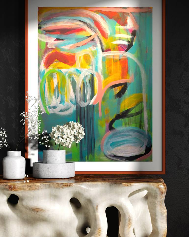 Original Abstract Expressionism Abstract Painting by Judy Konopka