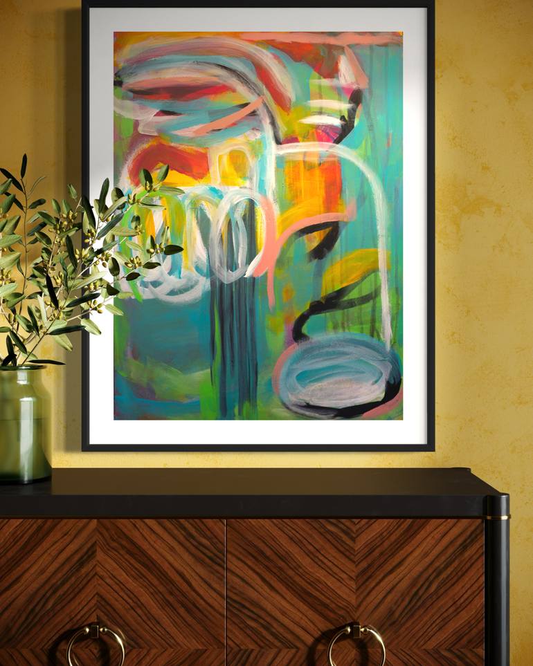 Original Abstract Expressionism Abstract Painting by Judy Konopka