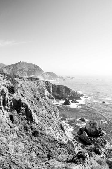 BIG SUR HIGHWAY ONE CALIFORNIA BLACK AND WHITE Extra Large Print thumb