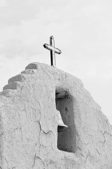 SAN LORENZO CHURCH PICURIS PUEBLO NEW MEXICO BLACK AND WHITE thumb