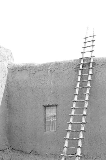 SAN LORENZO CHURCH PICURIS PUEBLO NEW MEXICO BLACK AND WHITE thumb