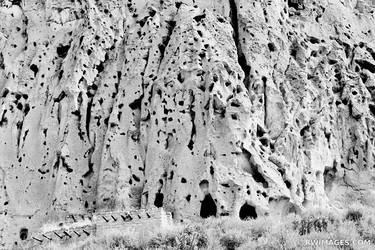 CLIFF DWELLINGS BANDELIER NEW MEXICO BLACK AND WHITE thumb