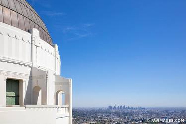 GRIFFITH OBSERVATORY AND LOS ANGELES Extra Large Signed Print thumb