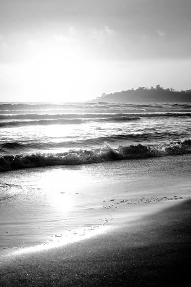 BEACH CARMEL BY THE SEA BLACK AND WHITE Extra Large Signed Print thumb