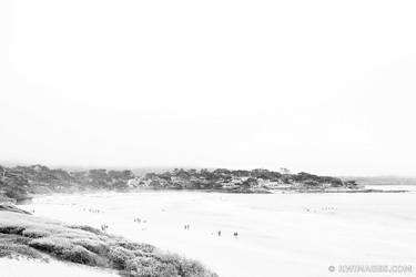 CARMEL BEACH BLACK AND WHITE Extra Large Signed Print thumb